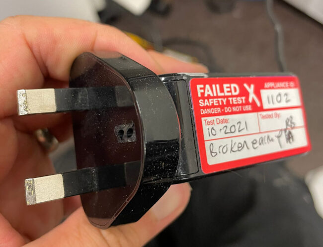 Appliance Testing safe working environment